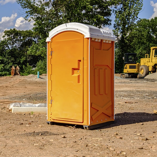 how often are the porta potties cleaned and serviced during a rental period in Robinson Mill